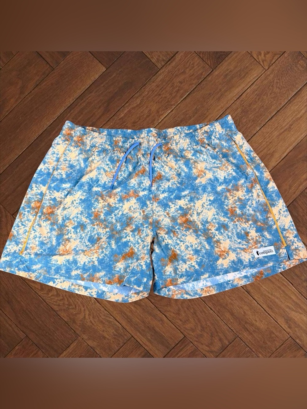 Cotopaxi Brinco 5" Print Shorts Men's XL Cloud Tie-Dye Hiking Swim